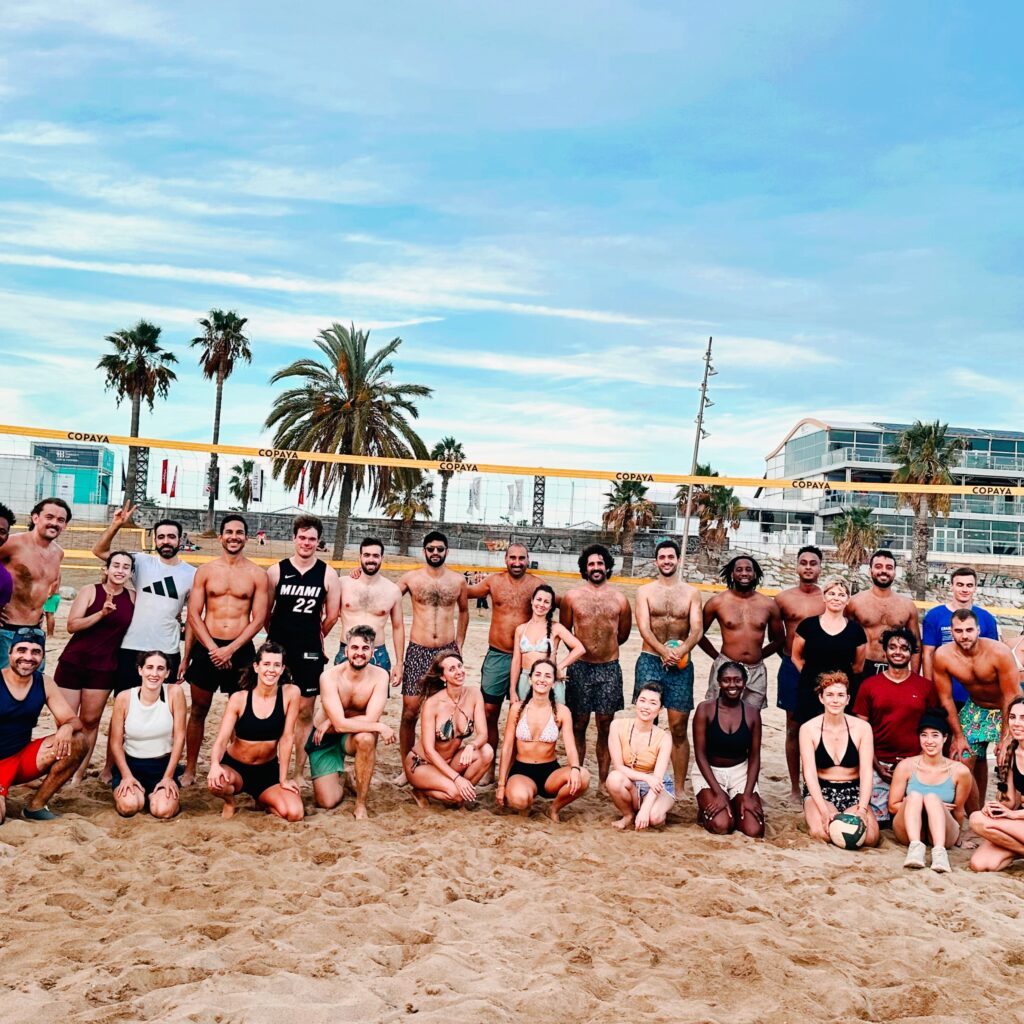 Beach Volleyball Break Time in Barcelona
